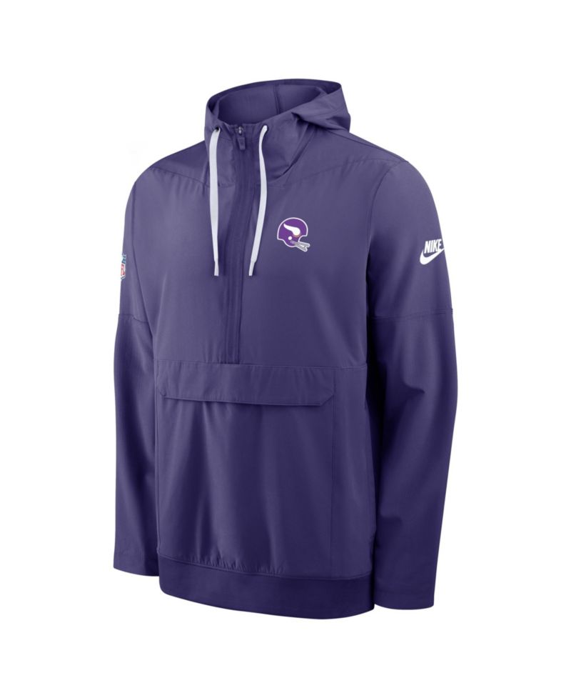 Men's Purple Minnesota Vikings Alt Anorak Half-Zip Hooded Jacket
