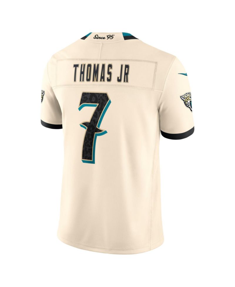 Men's Brian Thomas Jr. Natural Jacksonville Jaguars 2026 Rivalries Collection Vapor F.U.S.E Stitched Limited Jersey
