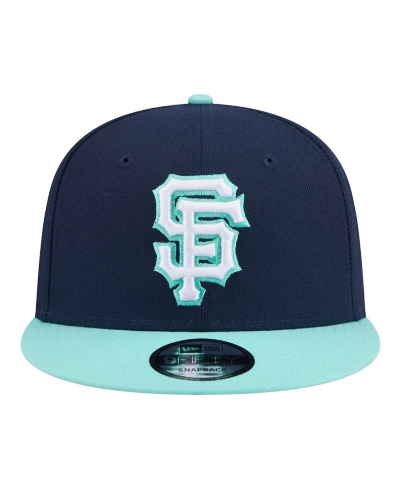 Men's Navy/Turquoise San Francisco Giants 2-Tone Color Pack 9FIFTY Snapback Hat