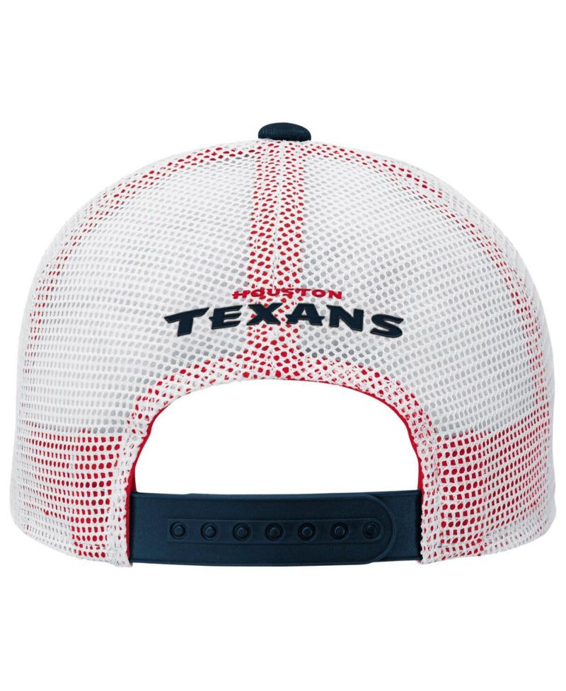 Big Boys and Girls Navy Houston Texans Core Lockup Trucker Adjustable Hat