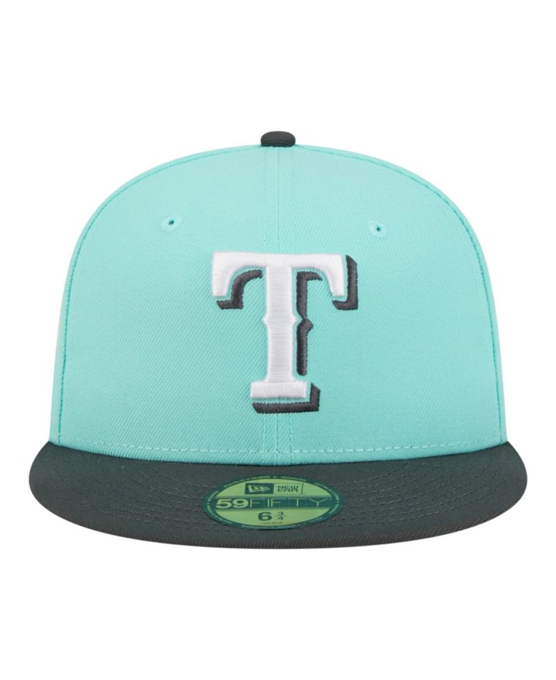 Men's Turquoise/Charcoal Texas Rangers Two-Tone Color Pack 59FIFTY Fitted Hat