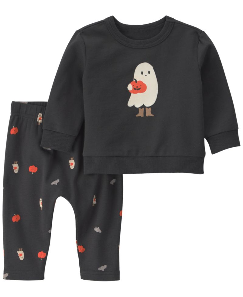 Baby Girls' Cowboy Halloween Long-Sleeve Sweatshirt and Pants, 2-Piece Set