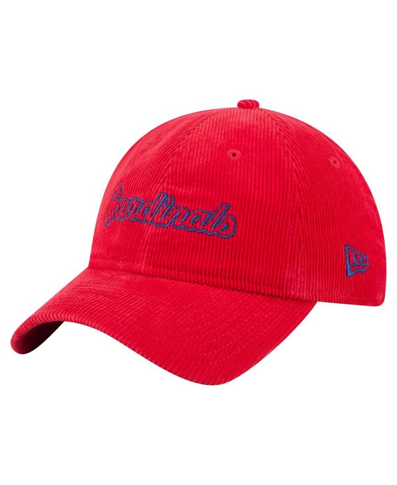 Women's Red St. Louis Cardinals Corduroy 9TWENTY Adjustable Hat