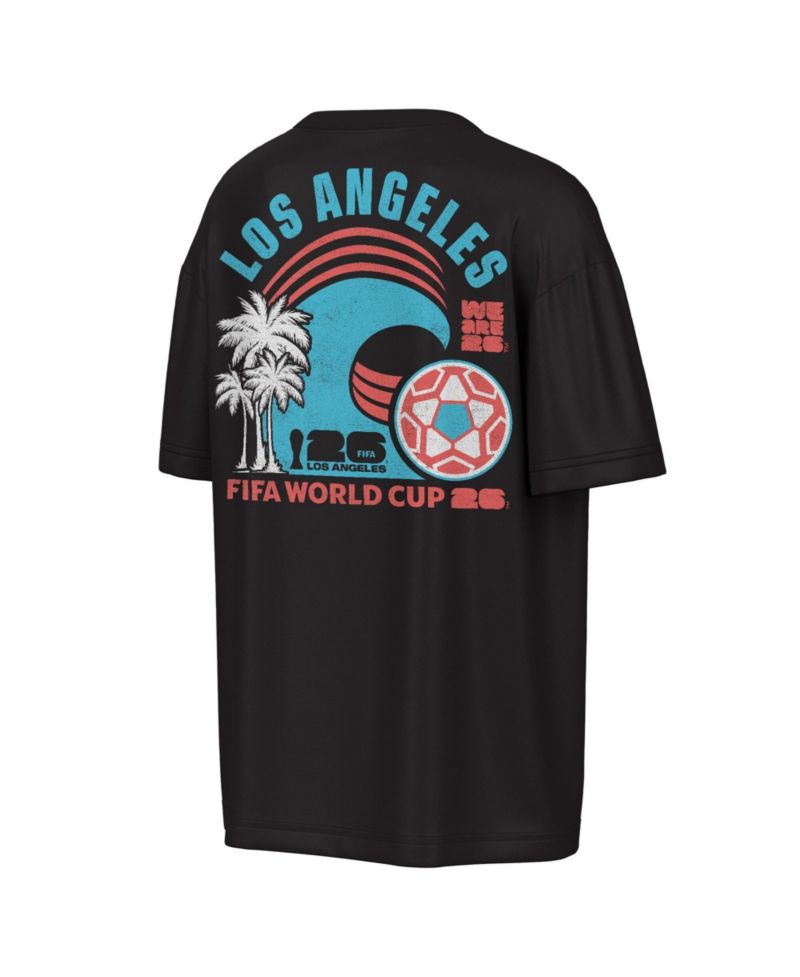 Men's Black FIFA World Cup 2026 Los Angeles Big City Poster T-Shirt