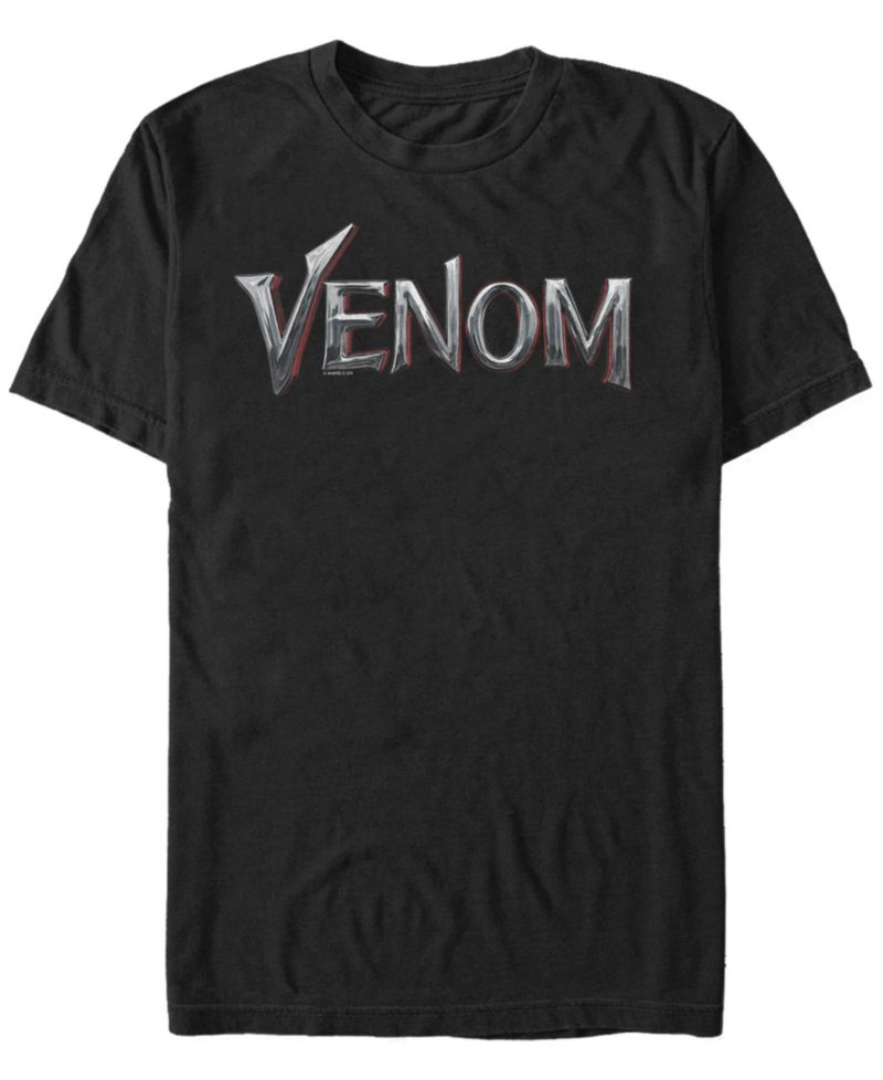 Marvel Men's Venom Chrome Venom Logo Short Sleeve T-Shirt