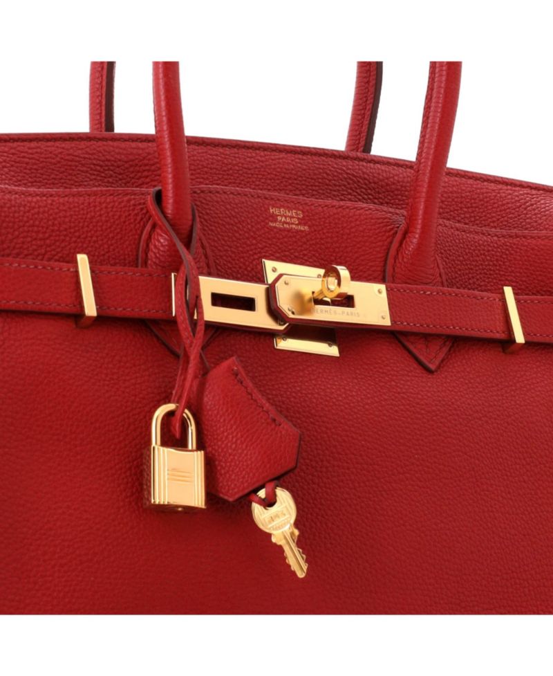 Birkin 30 Handbag Red Togo with Gold Hardware