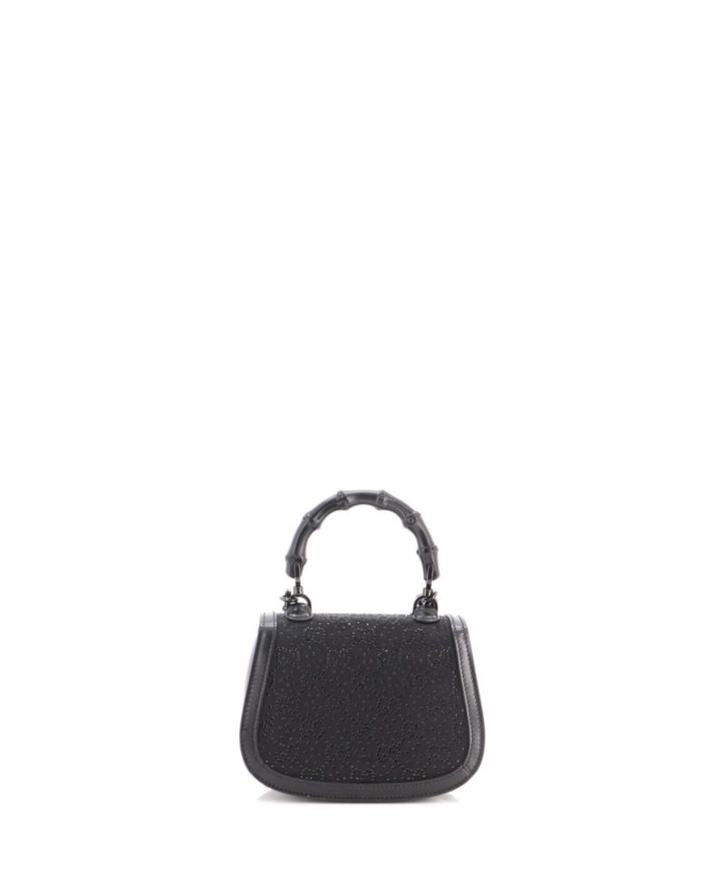 Mini Bamboo 1947 Top Handle Bag Crystal Embellished GG Canvas