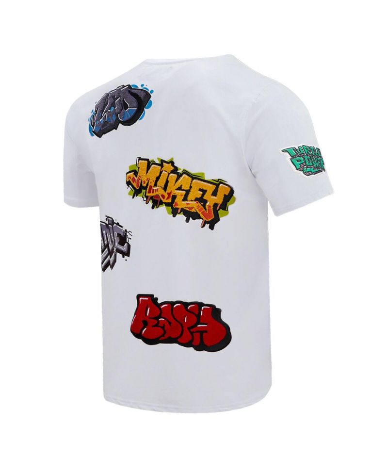Men's and Women's White Teenage Mutant Ninja Turtles Defenders of NYC Graphic T-shirt