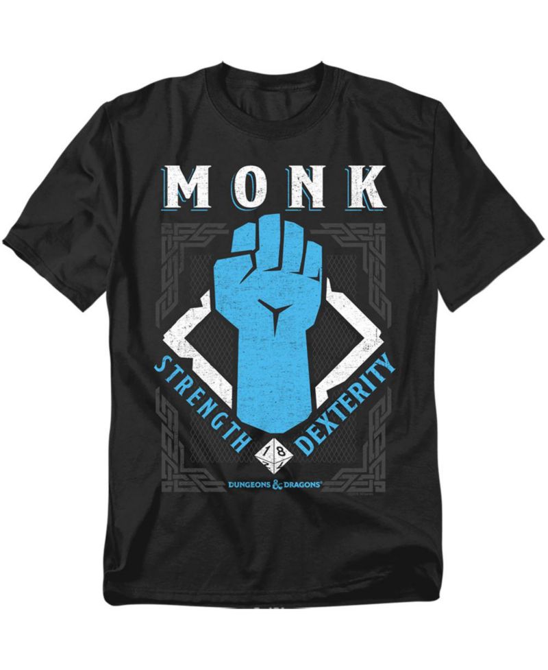 Big & Tall Dungeons Dragons Monk Strength Dexterity T-Shirt