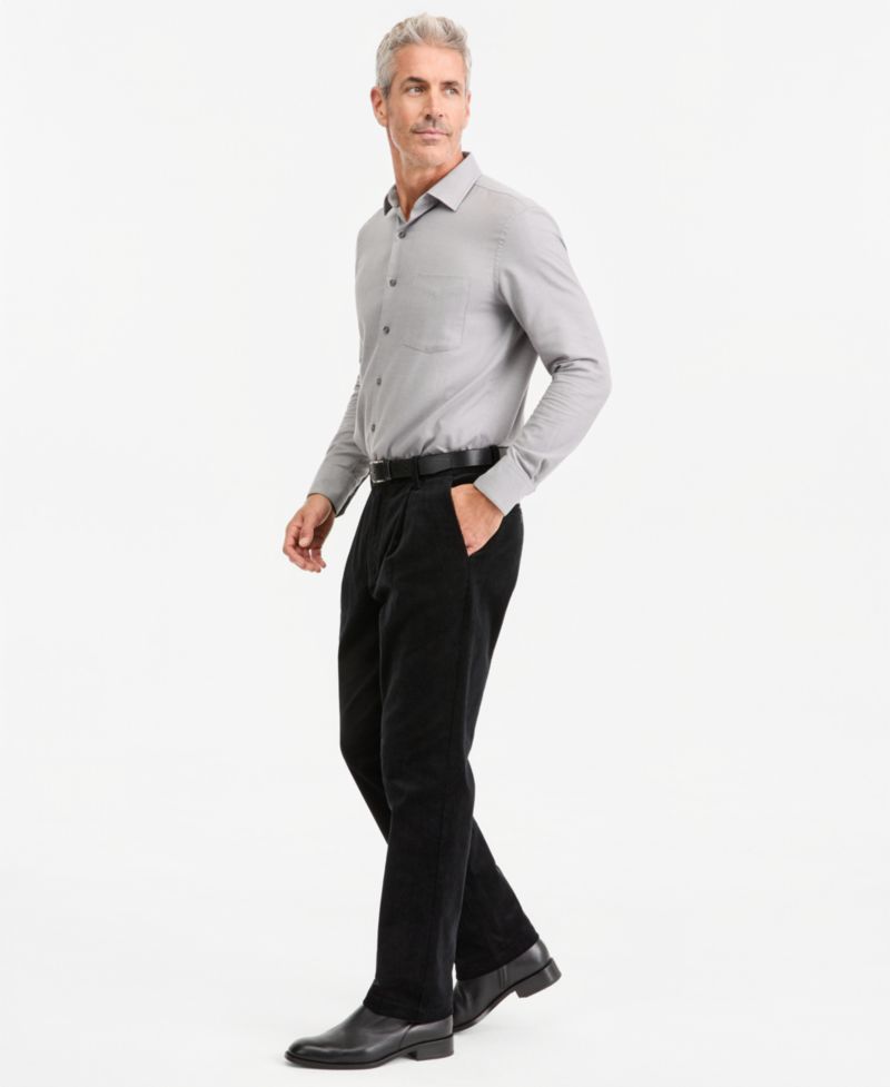 Men's Pleated Corded Pants