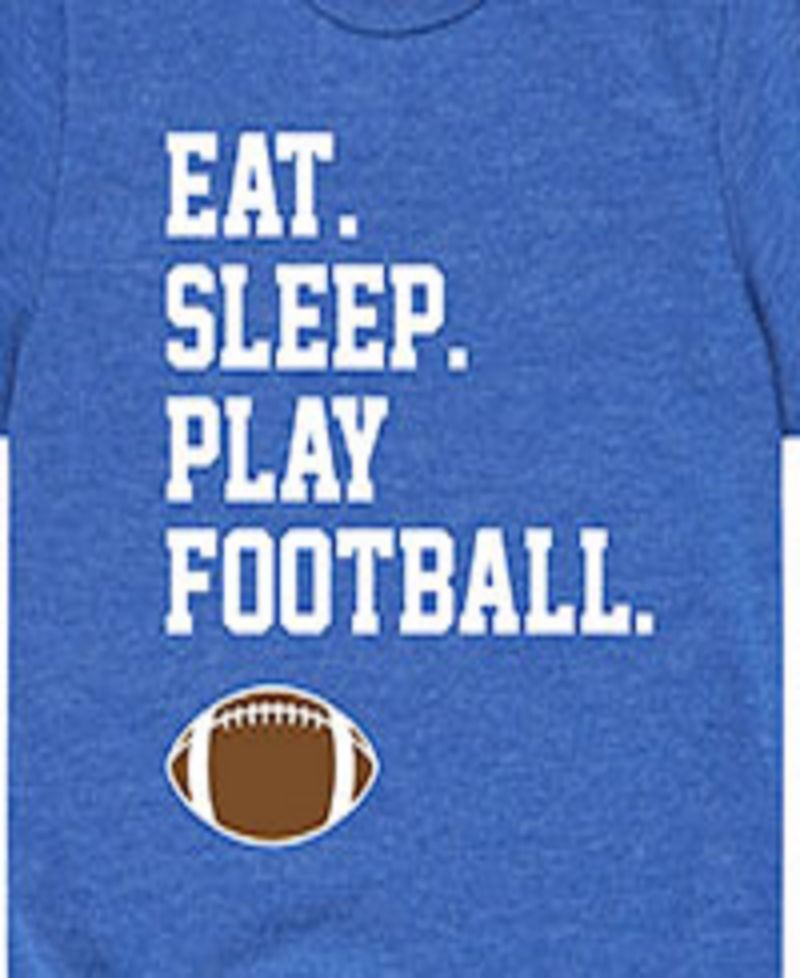 Big Boys Eat Sleep Play Football Graphic Tee