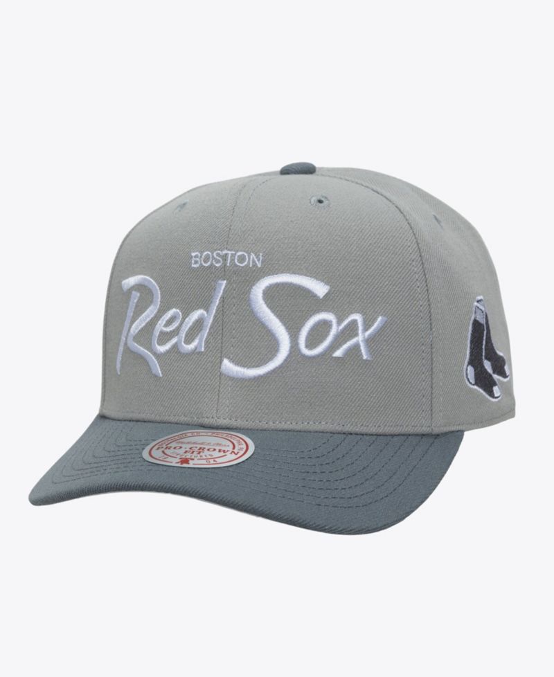 Men's Gray Boston Red Sox Thunderstorm Head Coach Pro-Crown Adjustable Hat