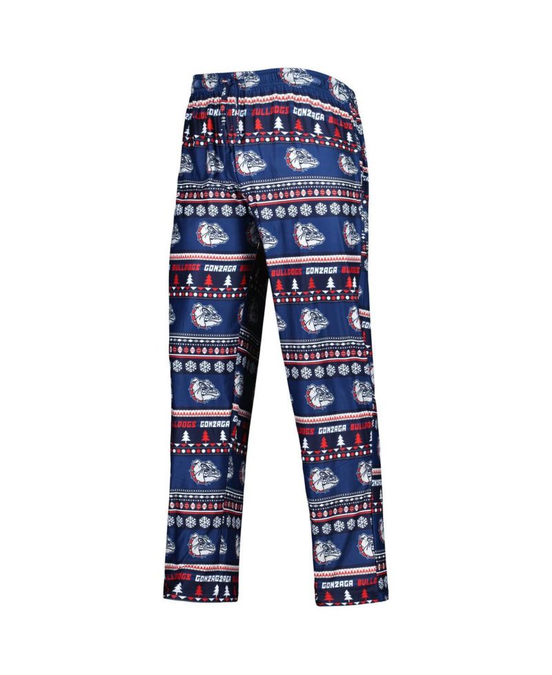 Men's Navy Gonzaga Bulldogs Swivel Long Sleeve T-shirt and Pants Sleep Set