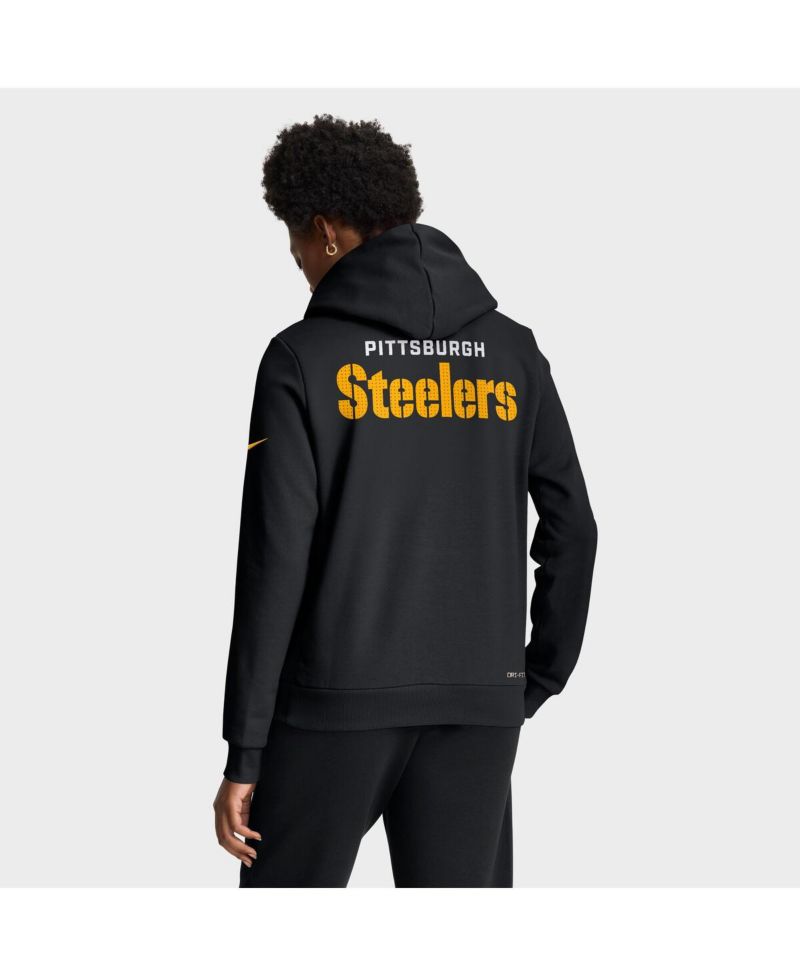 Women's Black Pittsburgh Steelers Sideline Standard Issue Initial Home Dri-FIT Hoodie