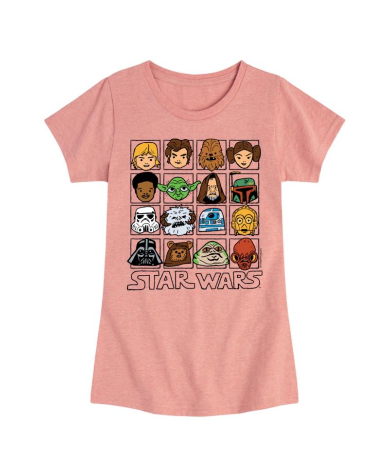 Big Girls Characters Grid Short Sleeve Tee