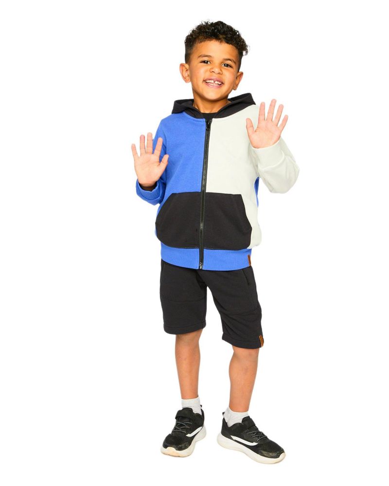 Toddler Boys French Terry Shorts with Cross Seams Black - Toddler|Child