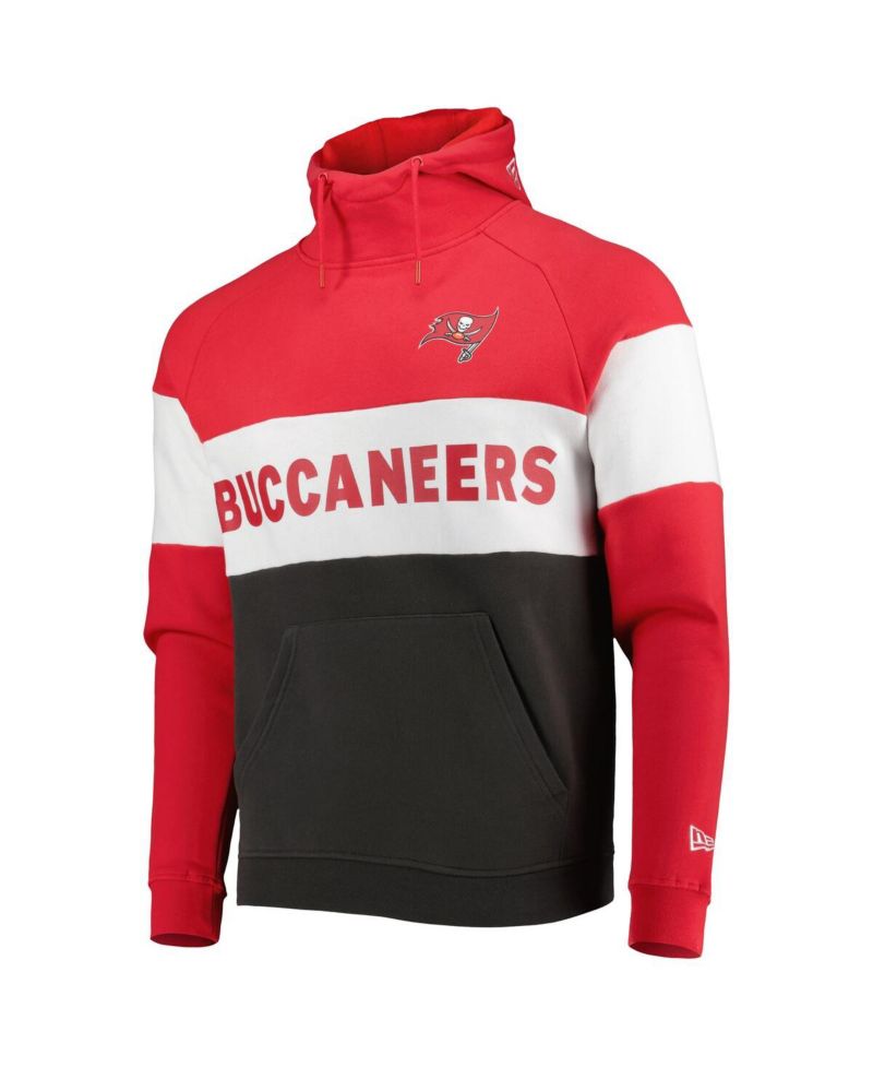 Men's Red Tampa Bay Buccaneers Colorblock Current Pullover Hoodie