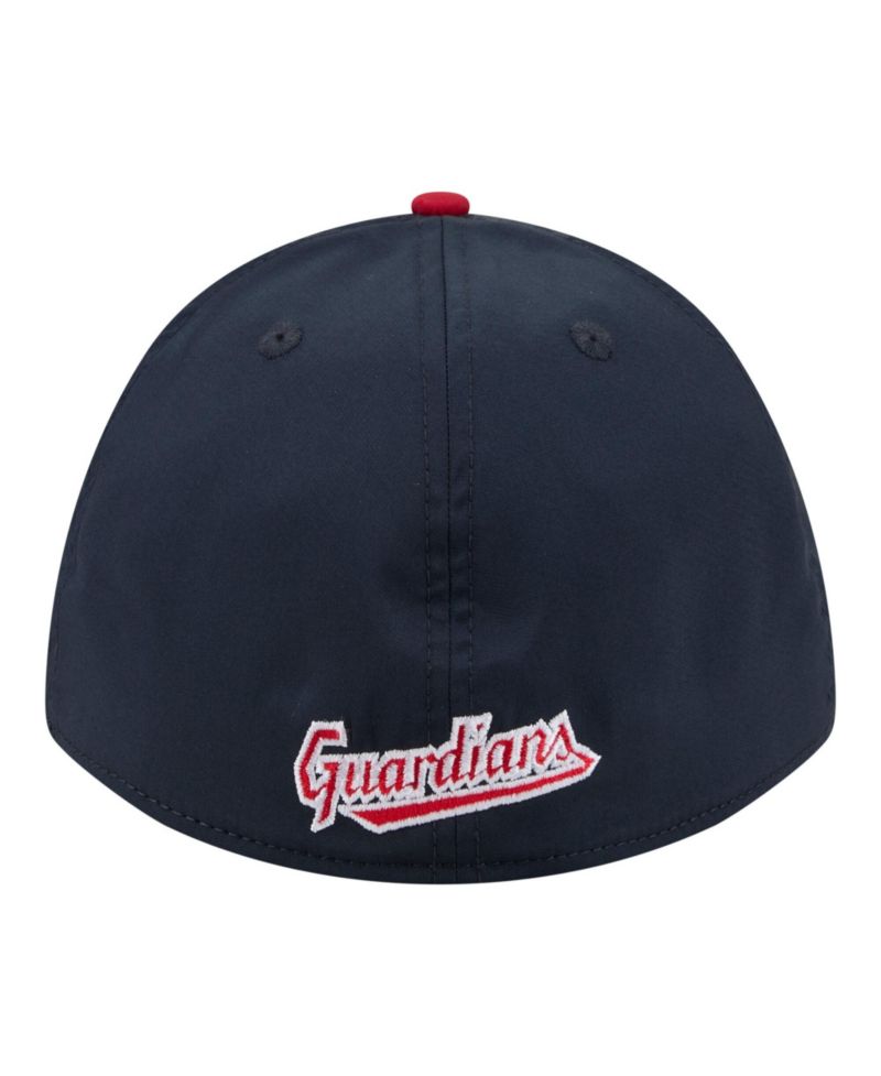 Men's Navy/Red Cleveland Guardians Rope M-Crown A-Frame 39THIRTY Flex Hat