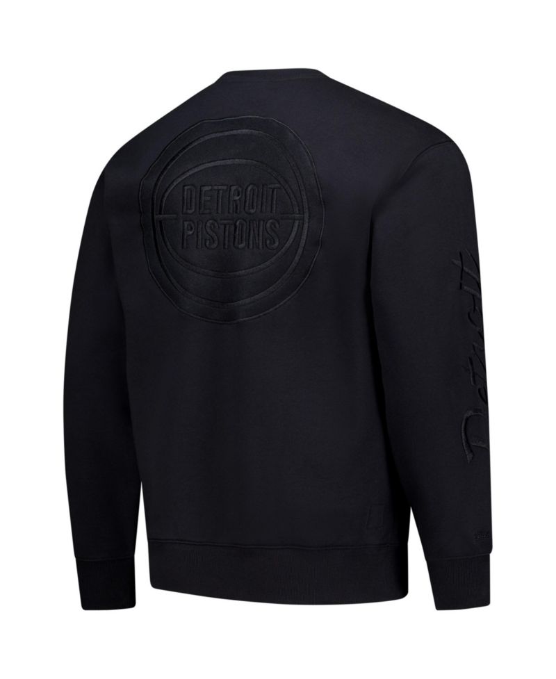 Men's Black Detroit Pistons Phantom Fleece Sweatshirt