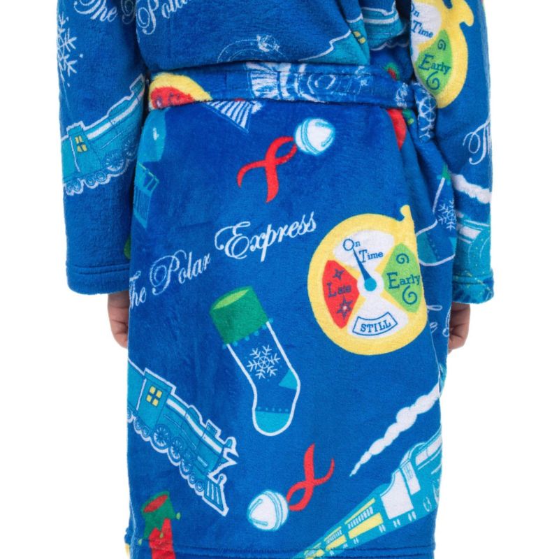 Robe Little and Big Boys'4-16 Kids Christmas Movie Holiday Plush Hooded Bathrobe