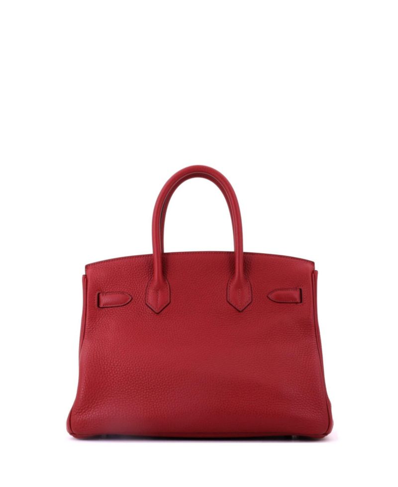 Birkin 30 Handbag Red Togo with Palladium Hardware