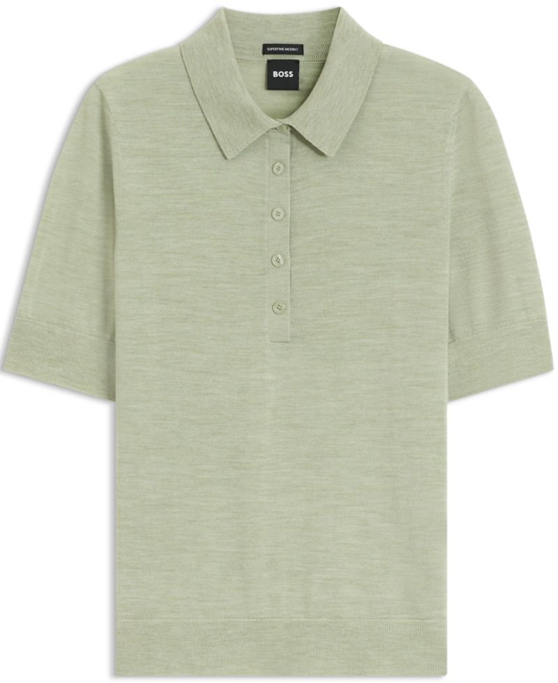 BOSS by Women's Merino Wool Collared Sweater