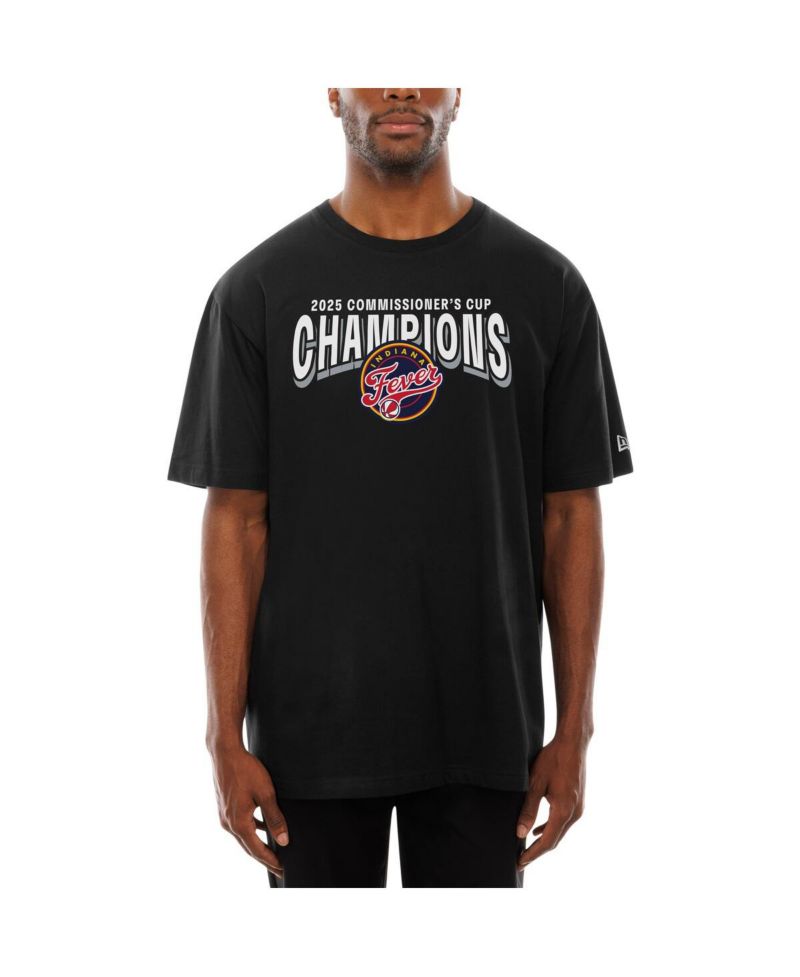 Men's and Women's Black Indiana Fever 2025 WNBA Commissioner's Cup Champions T-Shirt