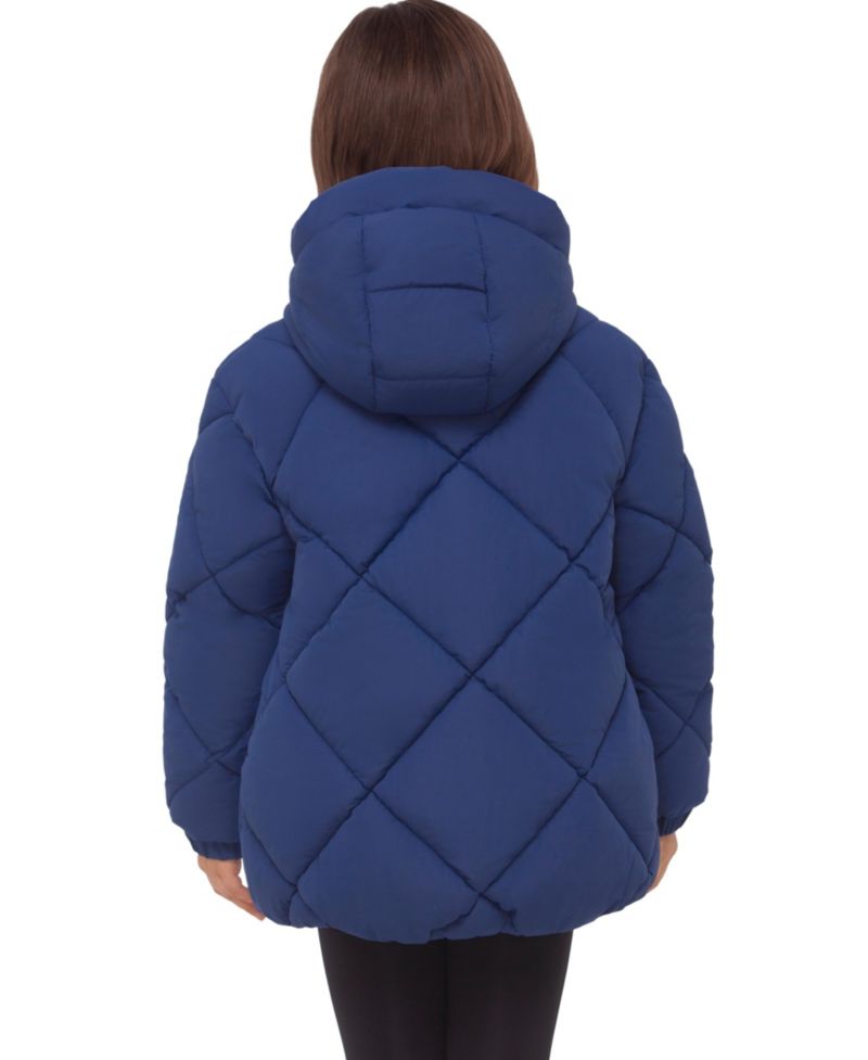 Girls' Charlotte Diamond Quilted Hooded Puffer Jacket, Size 4-18
