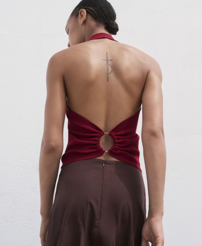 Women's Hoop Detail Knitted Top