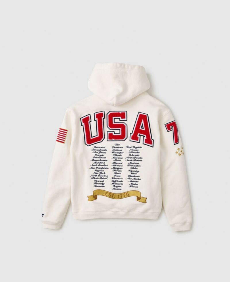Men's White USA 250 Limited Edition Heavyweight Fleece Hoodie