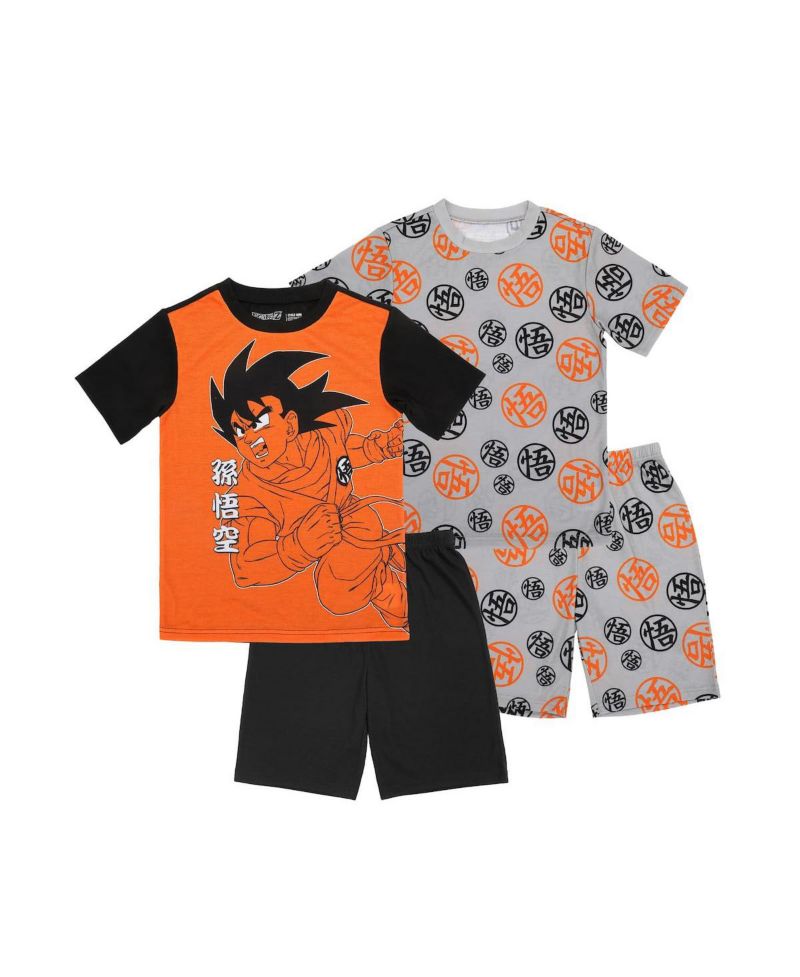 Big Boys Goku and Kanji 4-Pack Pajama Set -14