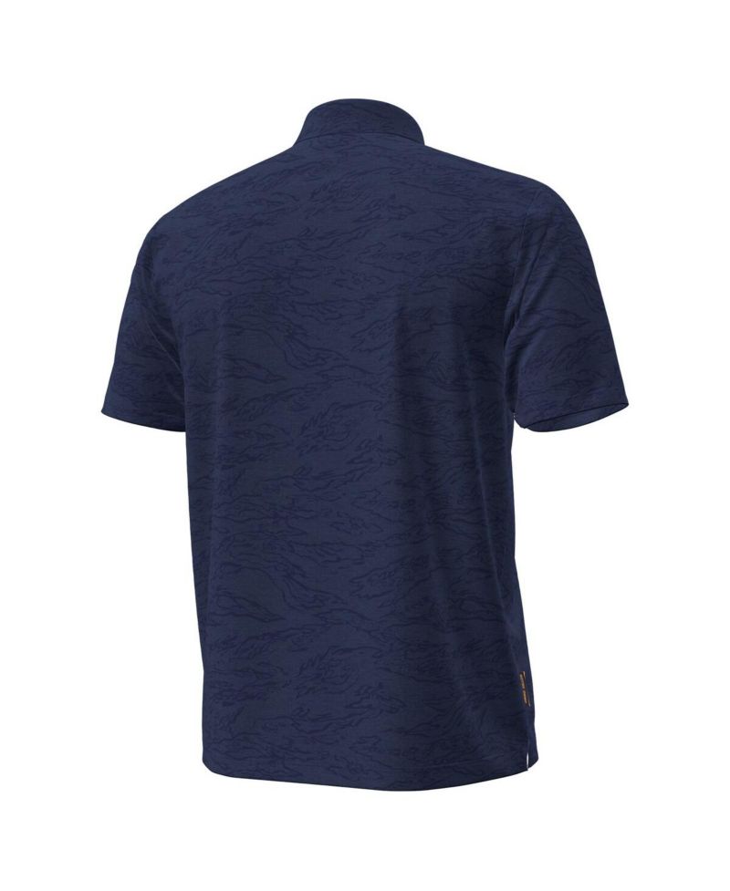 Men's Navy Notre Dame Fighting Irish Drive Camo Jacquard Polo Shirt