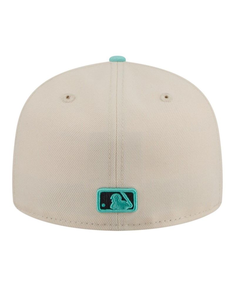 Men's Light Beige/Turquoise Los Angeles Dodgers Two-Tone Color Pack 59FIFTY Fitted Hat
