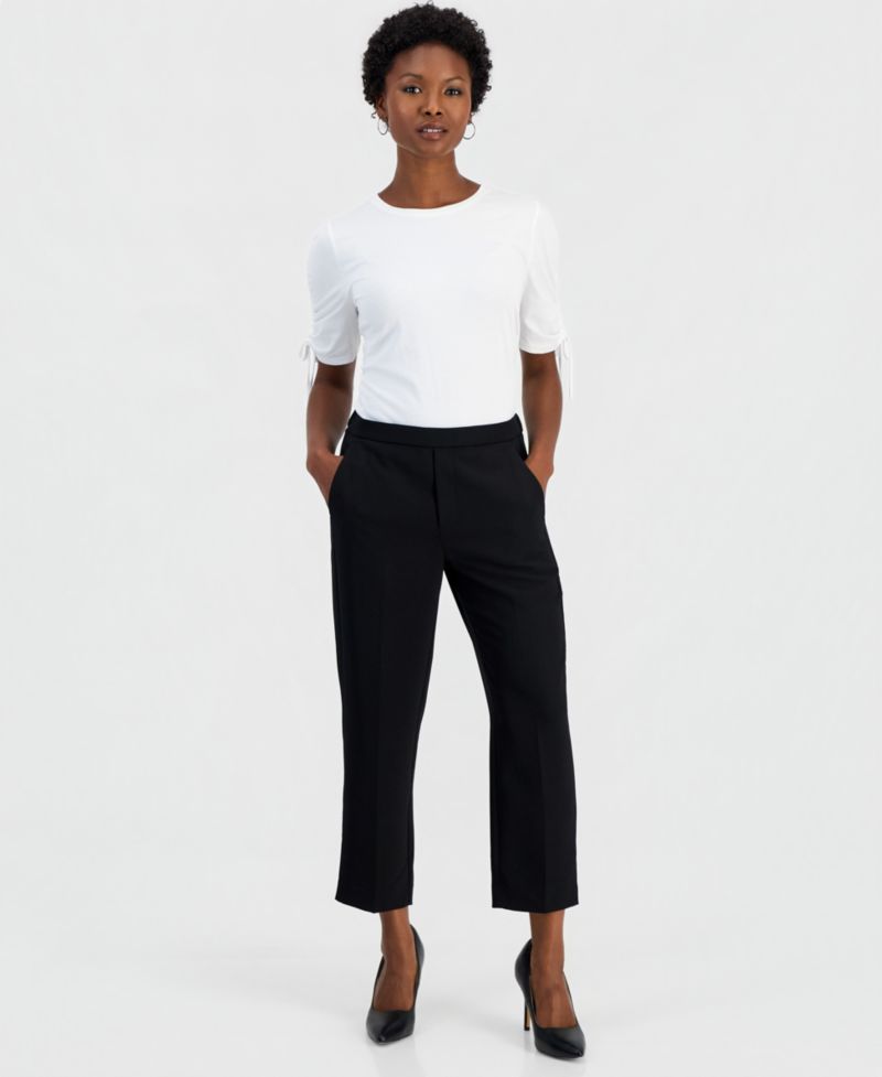 Petite Slim Crop Pull-On Pants
