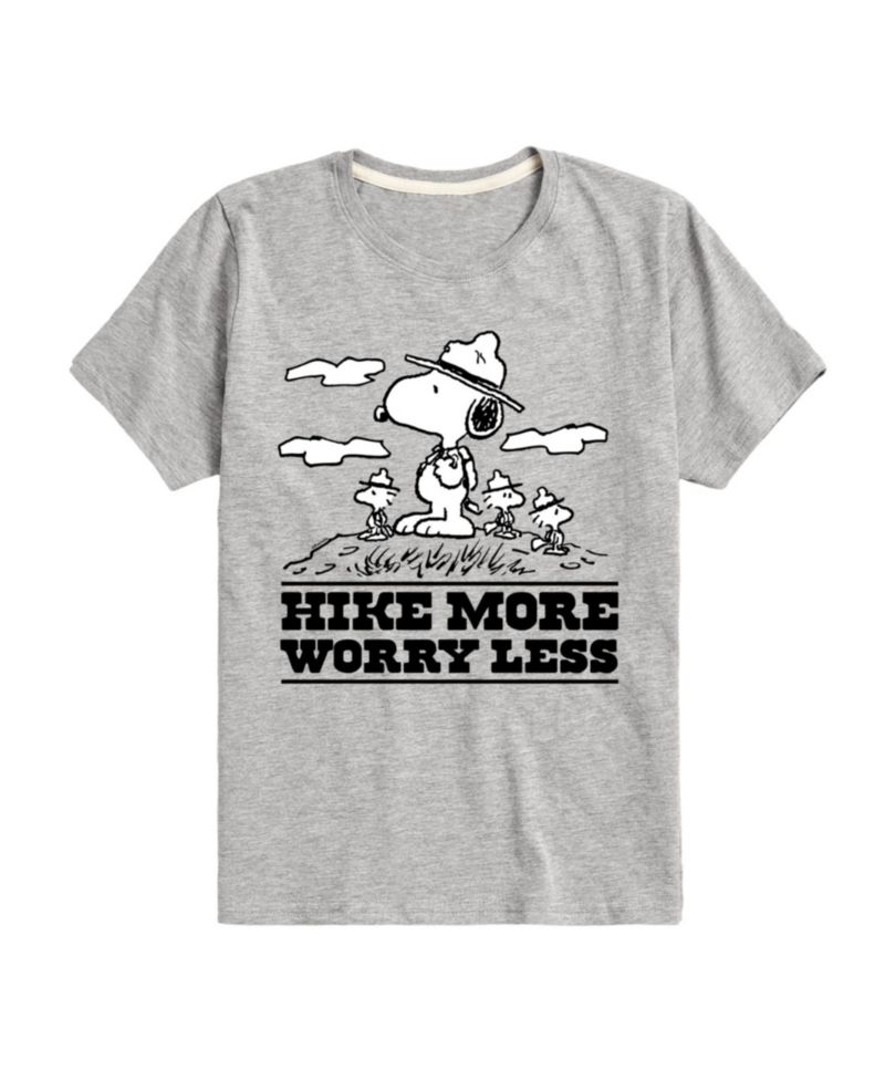 Big Boys Snoopy Hike More Worry Less Graphic Tee