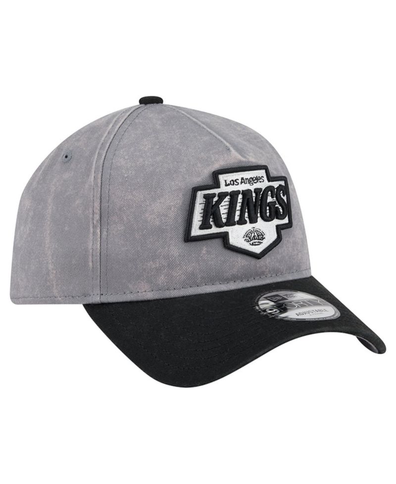 Men's Gray/Black Los Angeles Kings Storm A-Frame 9FORTY Adjustable Hat