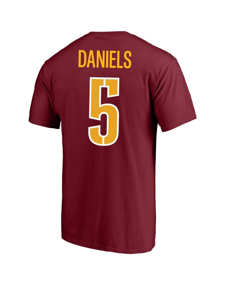 Men's Jayden Daniels Burgundy Washington Commanders Big & Tall Player Name & Number T-Shirt