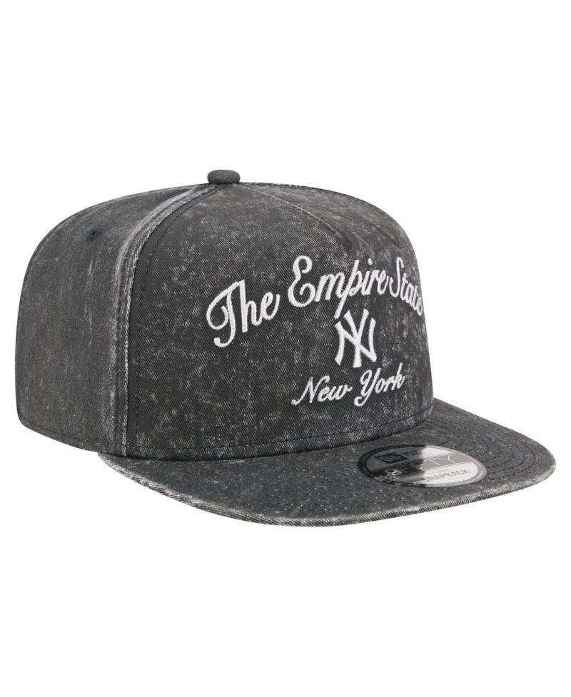 Men's Black New York Yankees City Slogan A-Frame 9FIFTY Snapback Hat