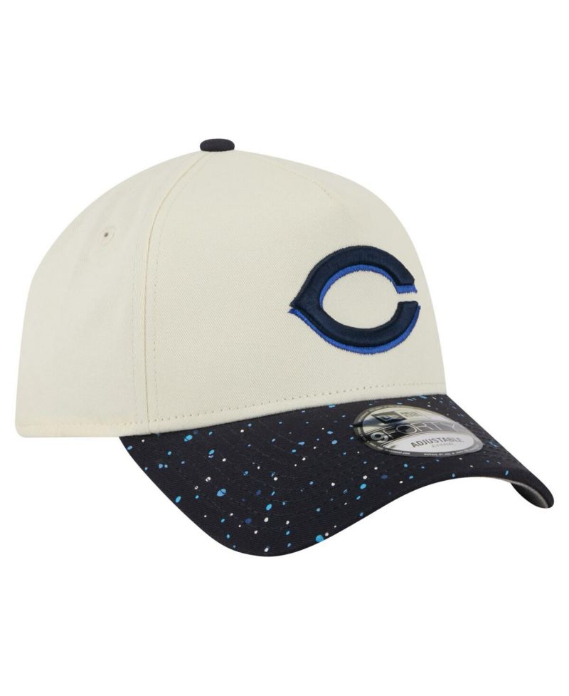 Men's Cream Cincinnati Reds Speckle A-Frame 9FORTY Adjustable Hat