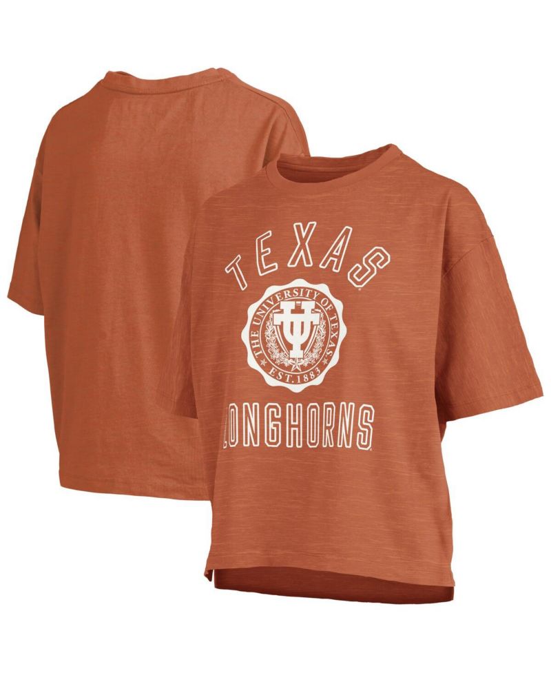 Women's Texas Orange Texas Longhorns Motley Crew Bishop Waist Length Oversized T-Shirt