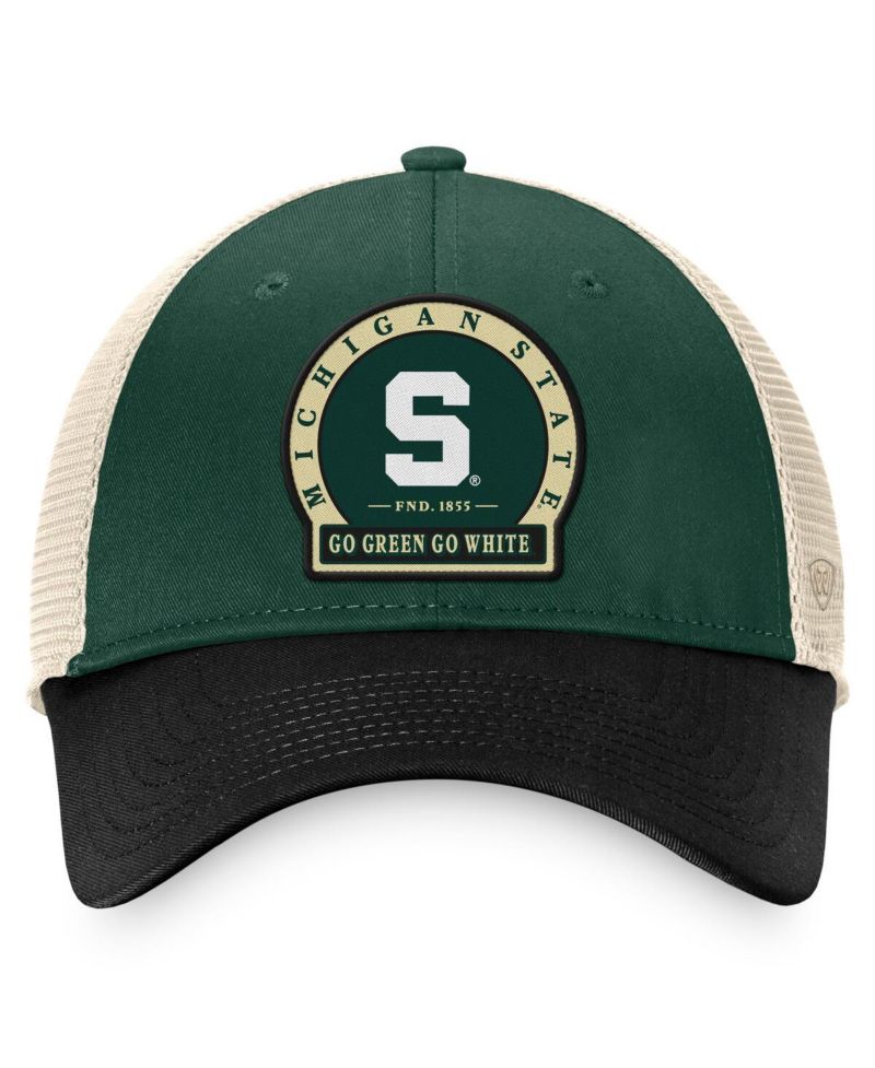 Men's Green Michigan State Spartans Refined Trucker Adjustable Hat