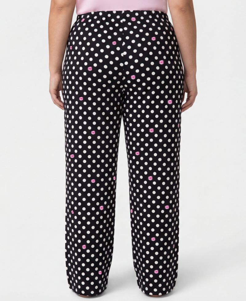 Plus Size Mid-Rise Cotton Pajama Pants