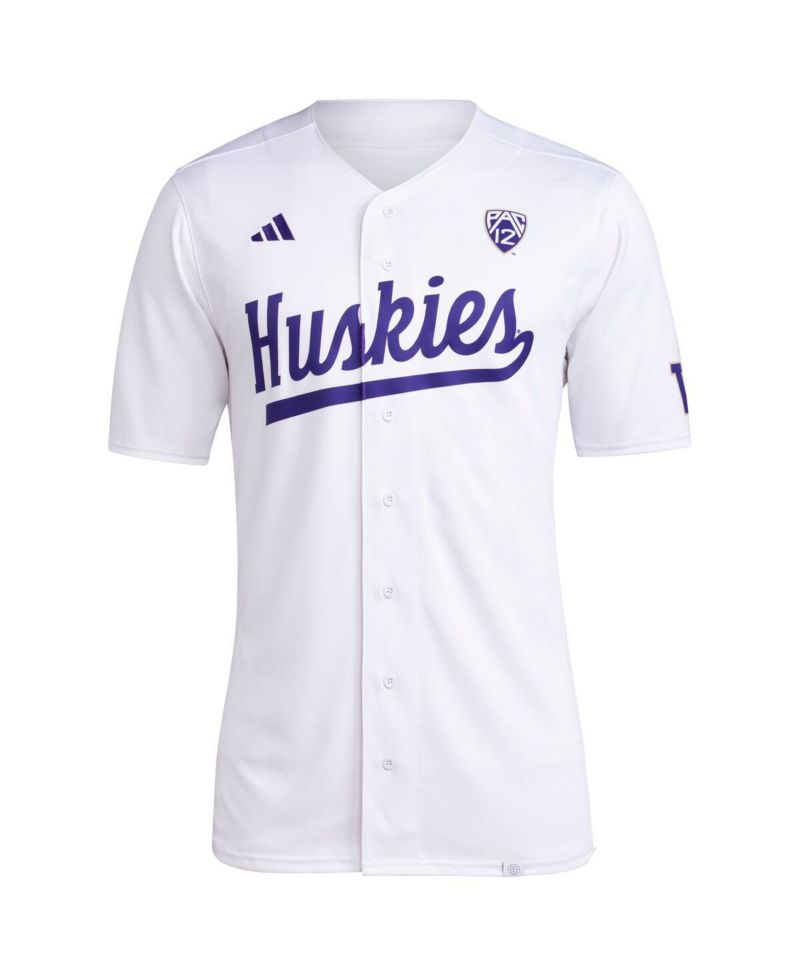 Men's White Washington Huskies Team Baseball Jersey