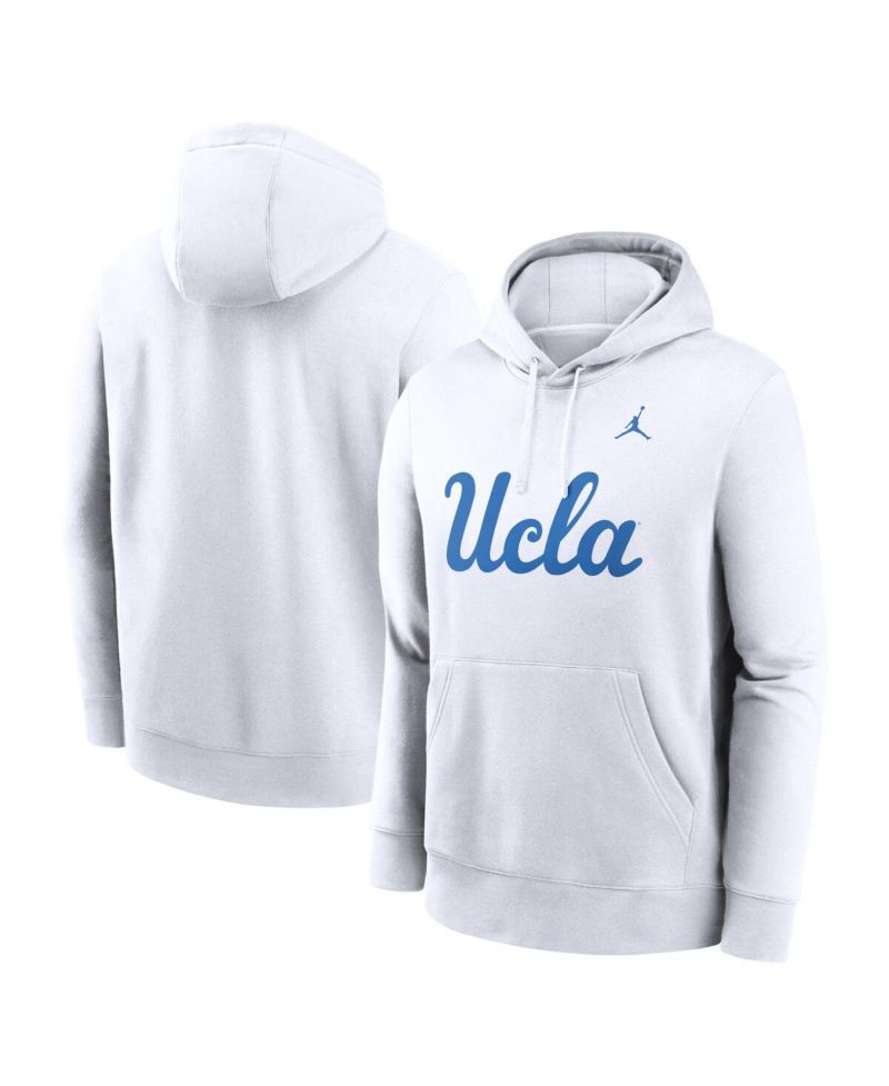 Men's White UCLA Bruins Primetime Club Fleece Pullover Hoodie