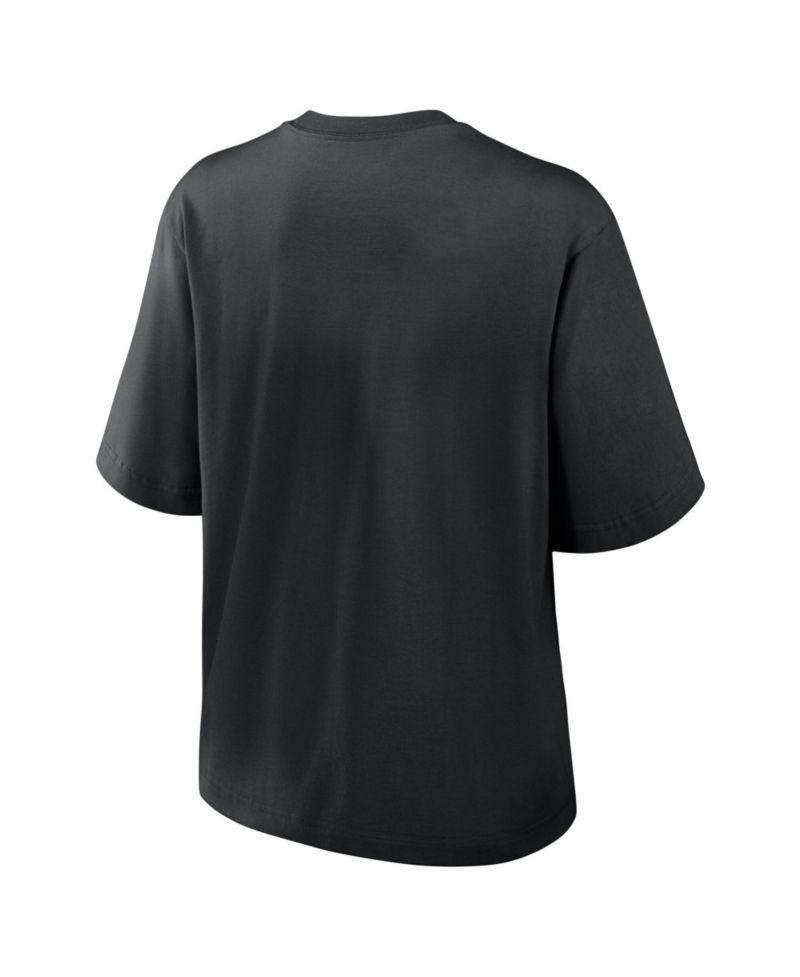 Women's Black Atlanta Falcons Essential Script Relaxed Boxy T-Shirt