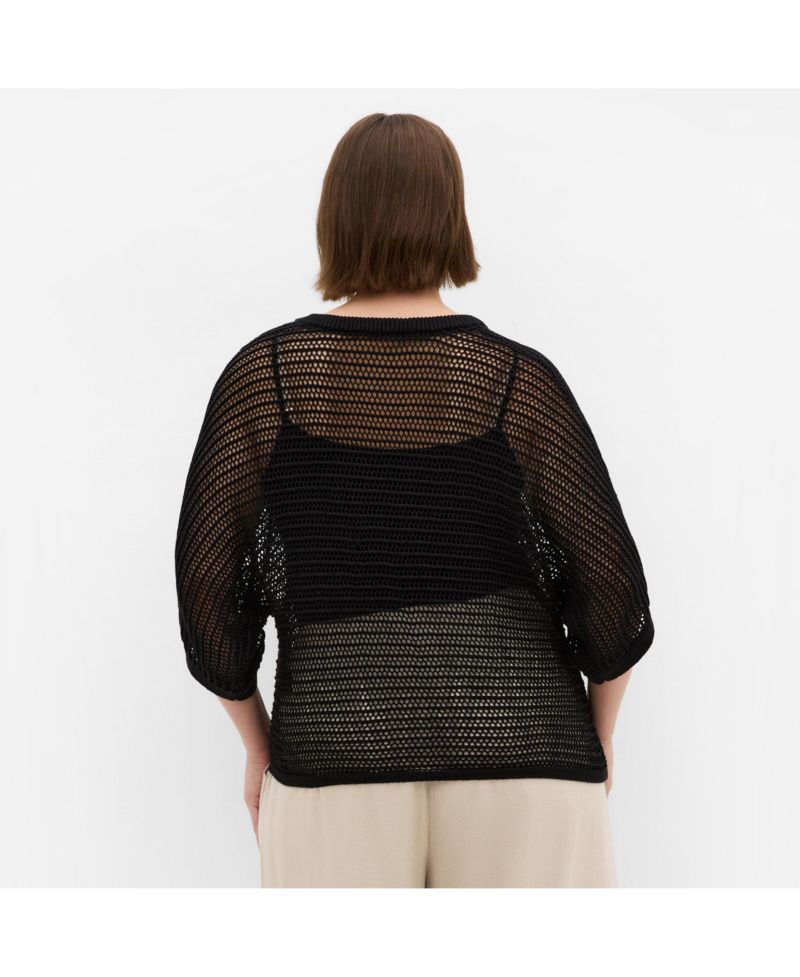 Plus Size Crochet Knit Resort Top