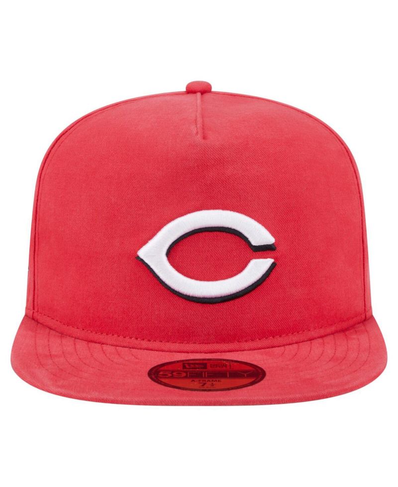 Men's Red Cincinnati Reds Championship Side Flag A-Frame 59FIFTY Fitted Hat