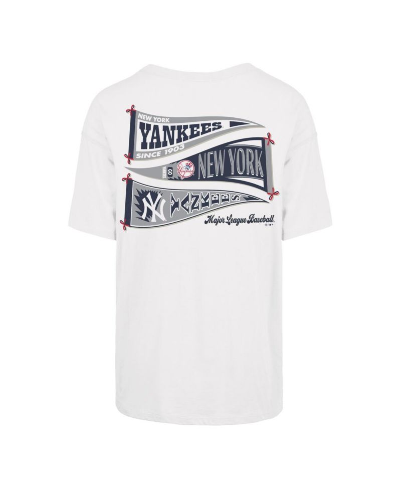 Women's Sand New York Yankees Bow Banner Sadie T-Shirt