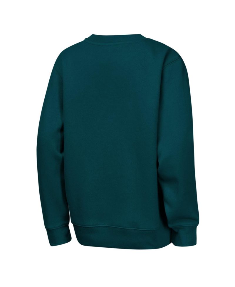 Big Boys and Girls Midnight Green Philadelphia Eagles Run Gun Fleece Sweatshirt