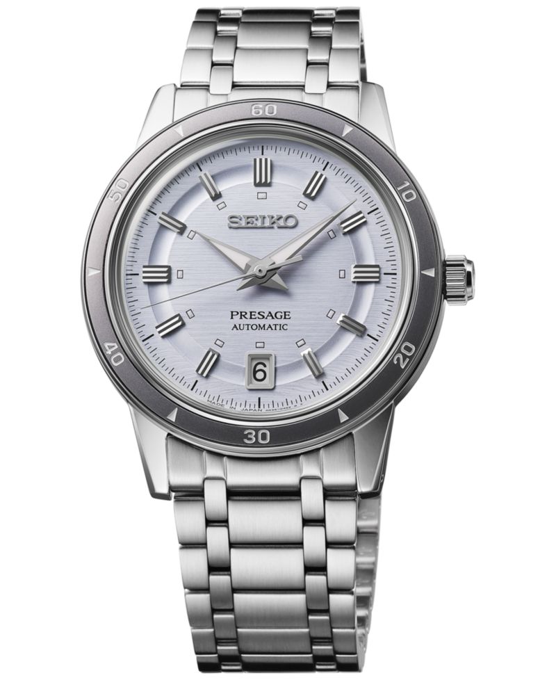 Men's Automatic Presage Style 60s Stainless Steel Bracelet Watch 40mm